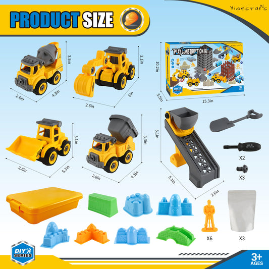 YIDESTARS Excavator toy image highlights movable parts for engaging role play