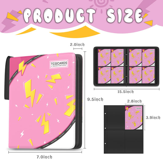 Yifan binder showing 400-card capacity with removable sleeves