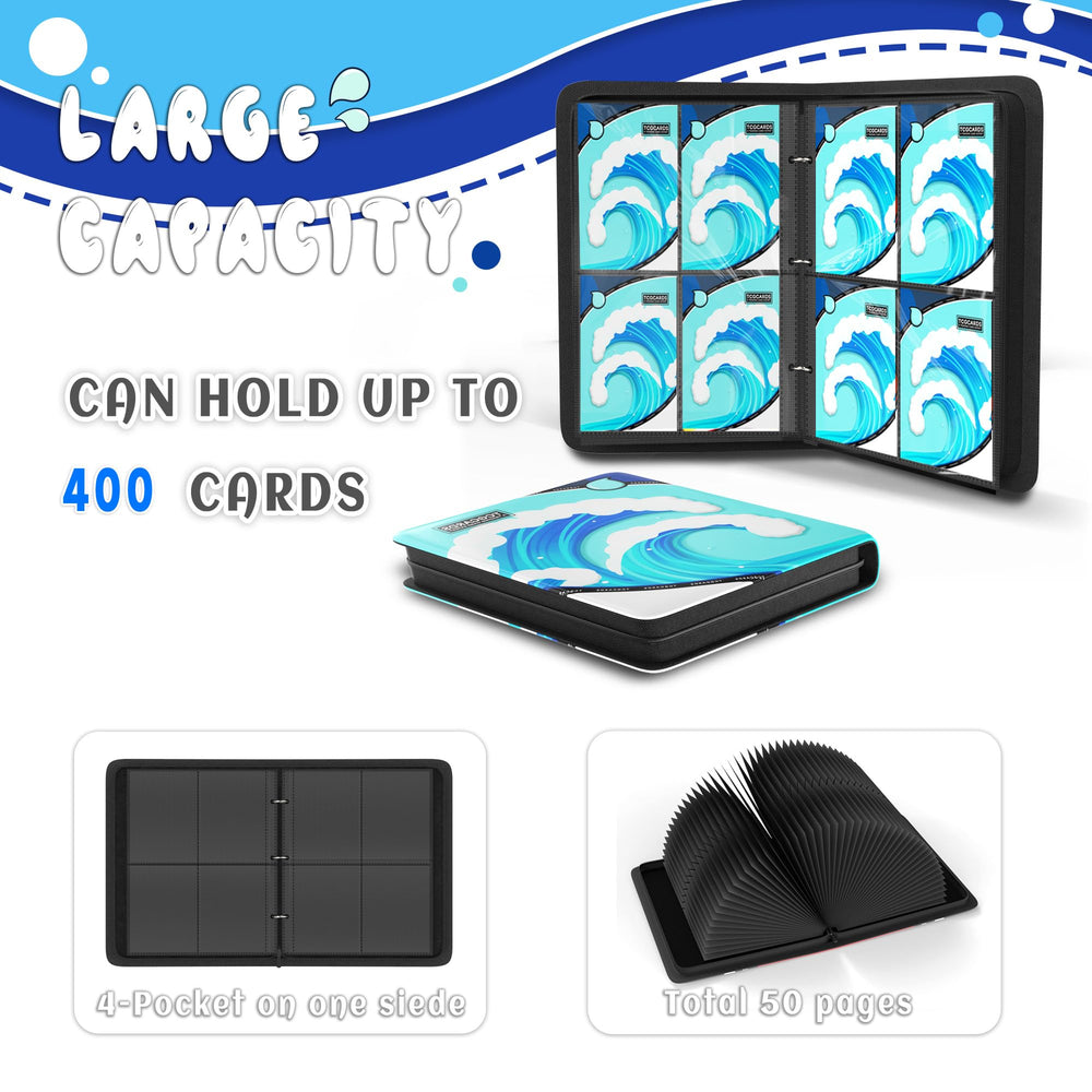 Yifan 4-pocket layout keeps MTG, TCG, and sports cards neatly displayed