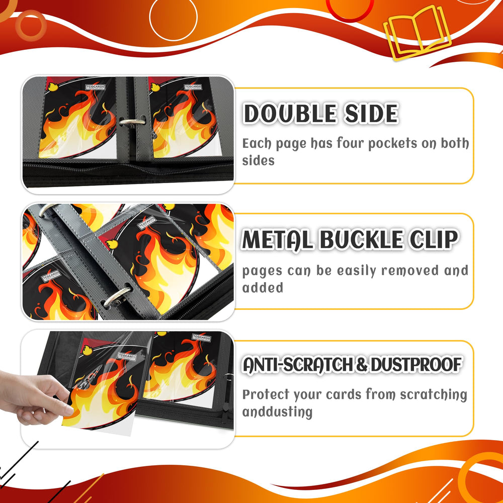 Yifan binder 50 removable sleeves for flexible layout