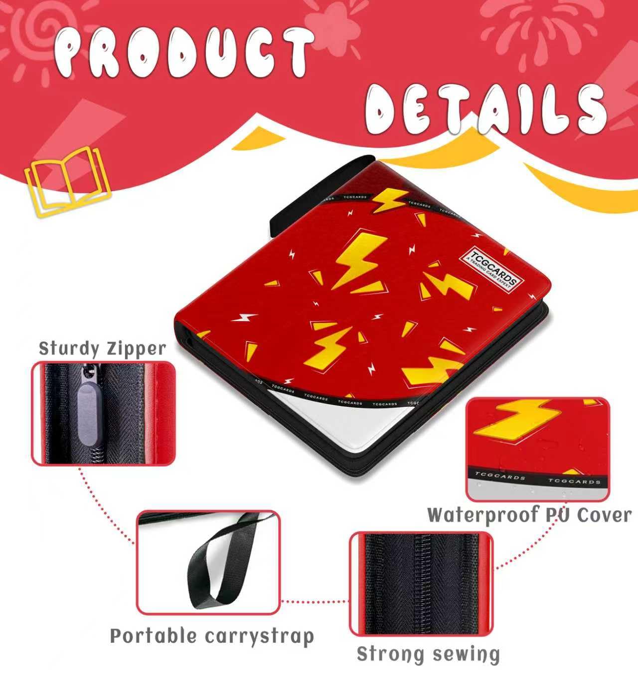 Yifan binder includes 50 removable sleeves for flexible card swaps.