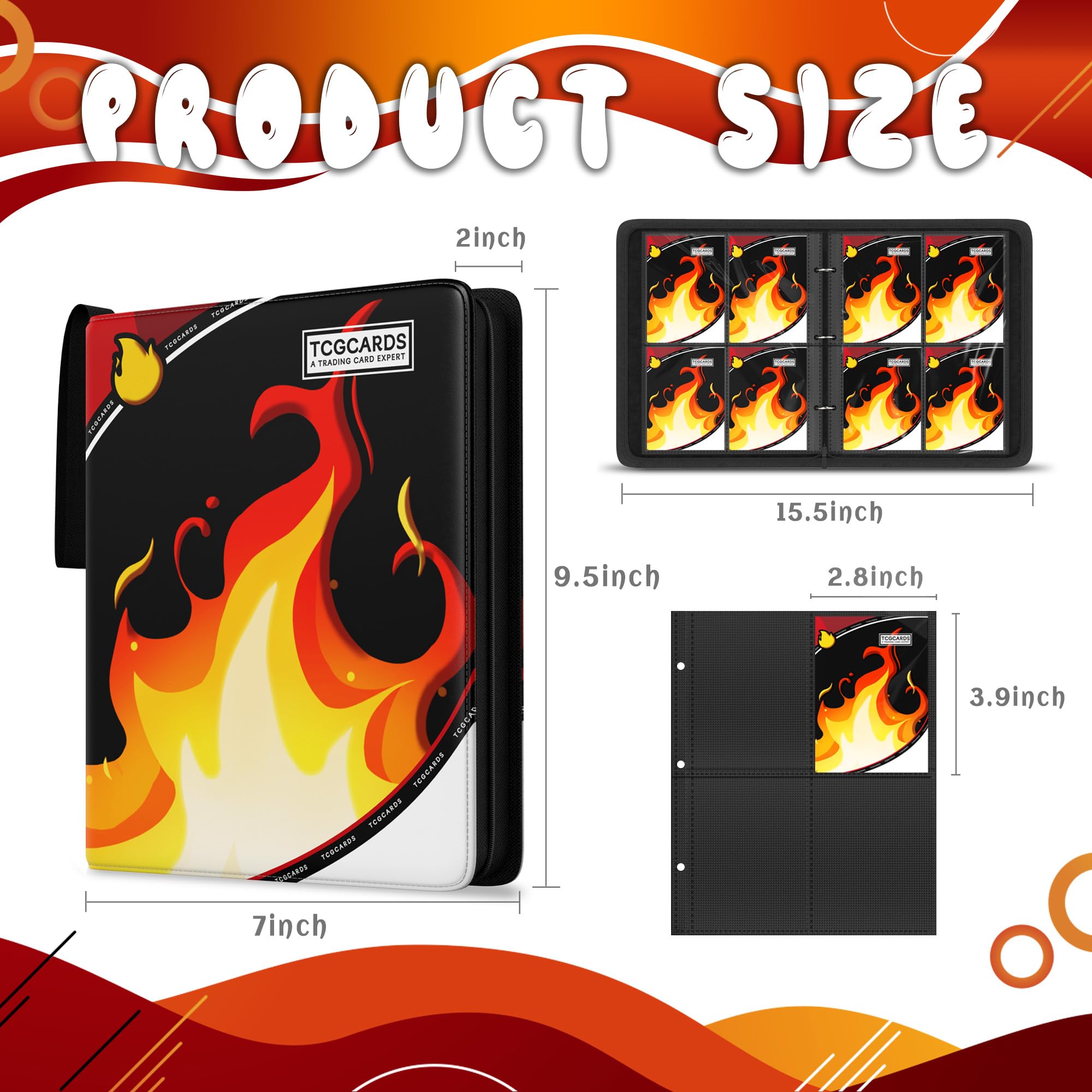 Yifan binder open spine with sleeves ready for organization