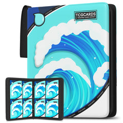 Yifan trading card binder with waterproof PU leather cover for durable protection on the go