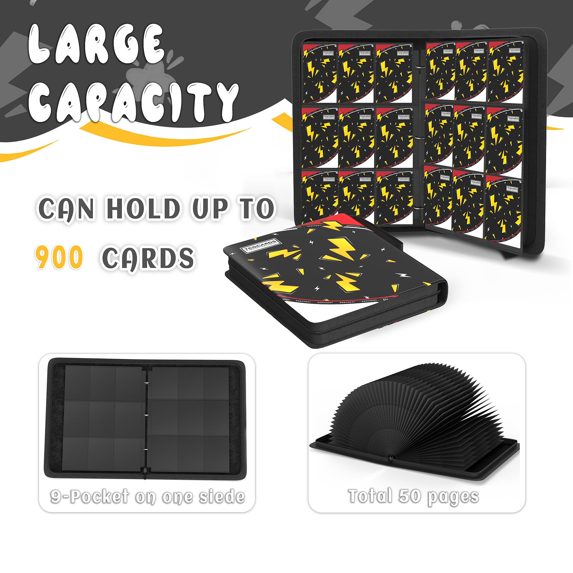 Yifan binder with zip design keeps cards secure during travel.