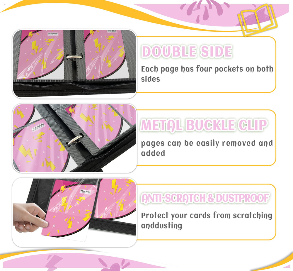 Yifan pink binder exterior in waterproof PU leather for protection