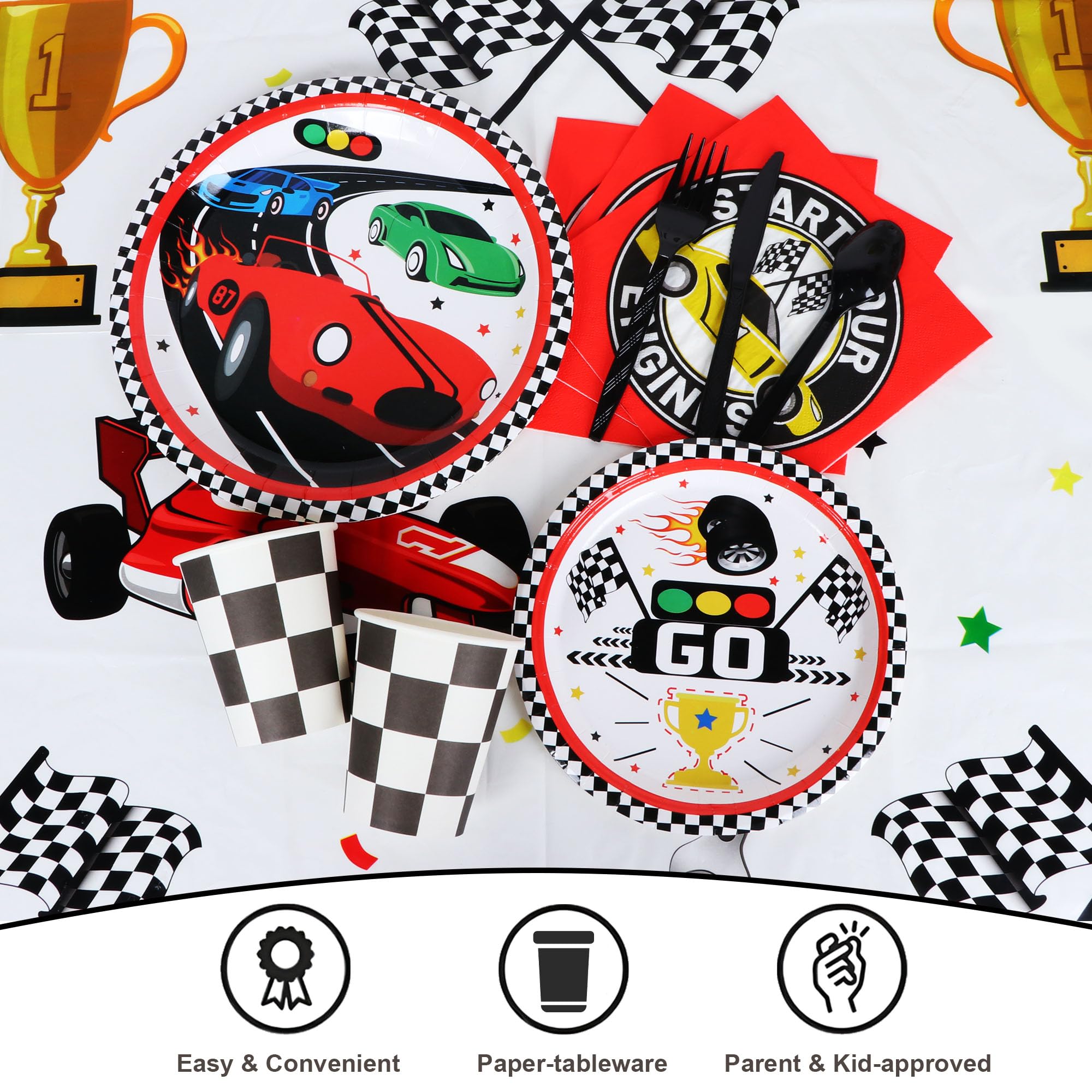 YIGZAG race car cake topper as dessert centerpiece