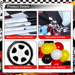 YIGZAG race car cupcake toppers decorate treats for guests