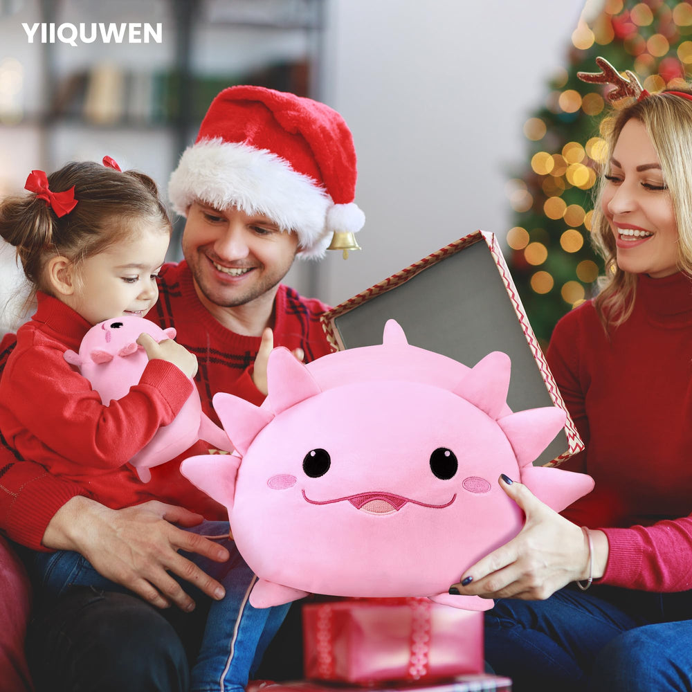 YIIQUWEN axolotl pillow ships vacuum-packed and easy to fluff