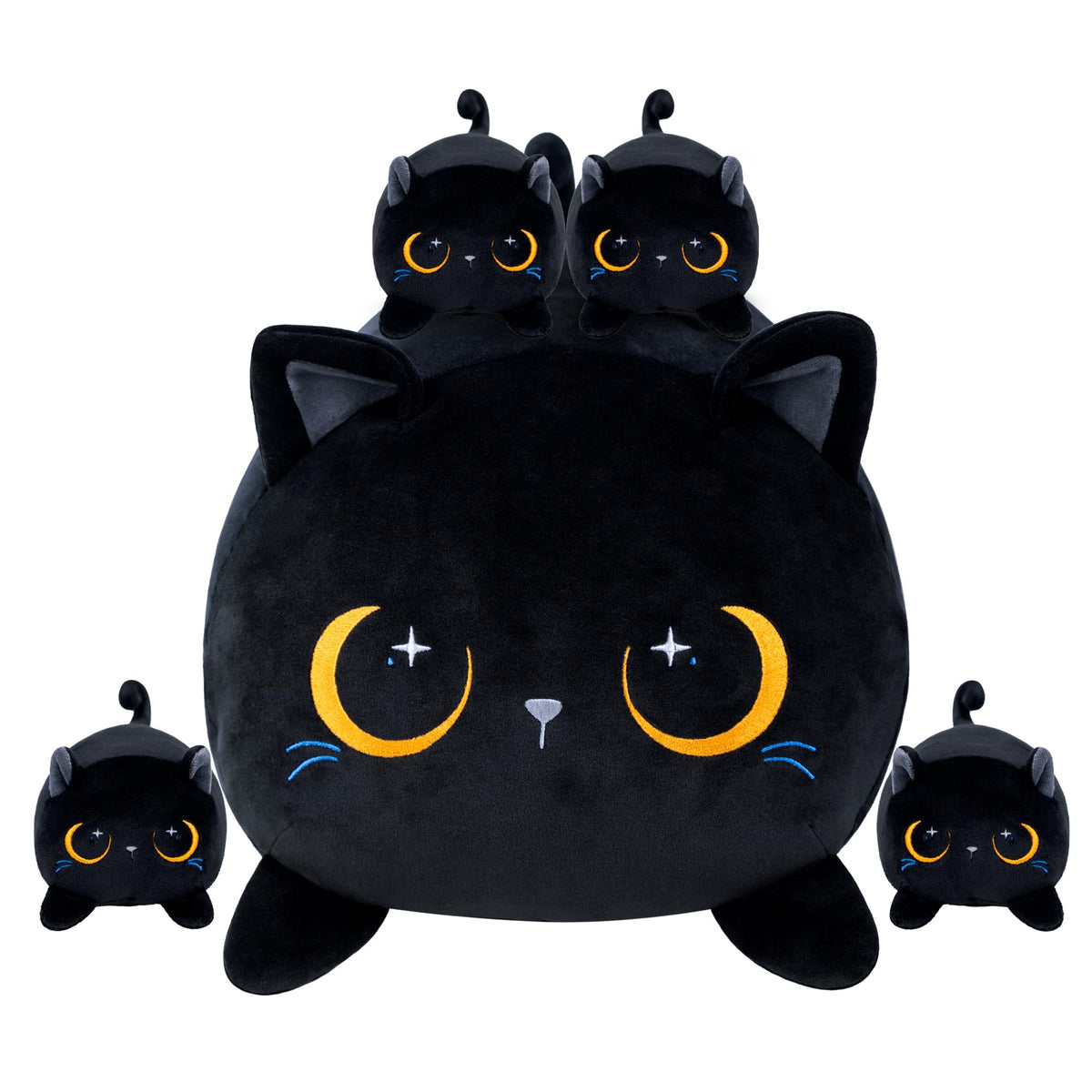 YIIQUWEN black cat family design with kittens for cozy decor and playtime