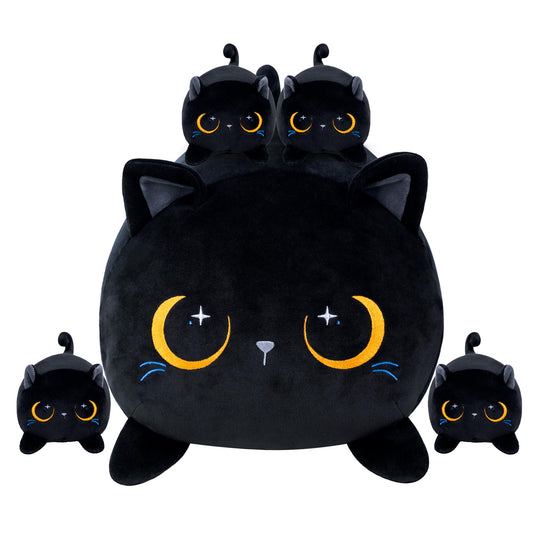 YIIQUWEN black cat family design with kittens for cozy decor and playtime