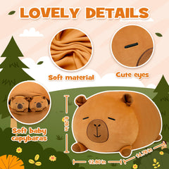 YIIQUWEN Capybara Plush soft material ideal for hugs.