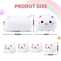 YIIQUWEN cat plush four kittens inside the belly design sparks imaginative play.
