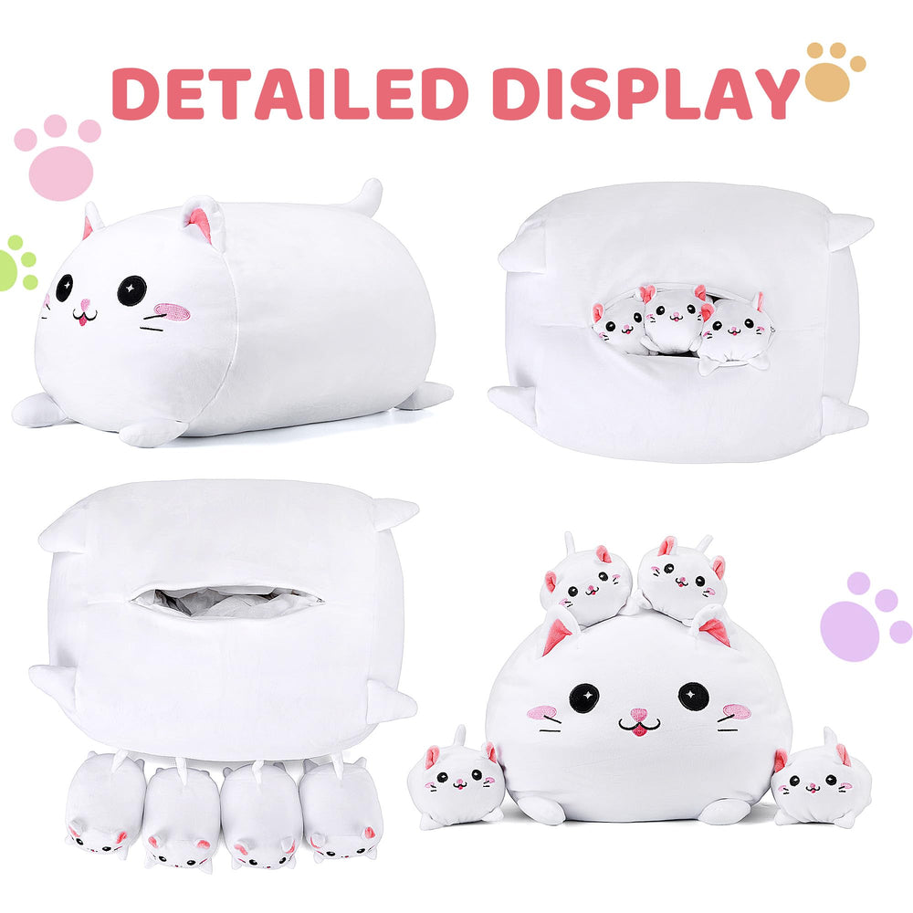 YIIQUWEN cat plush close-up of ultra-soft fabric for gentle touch.