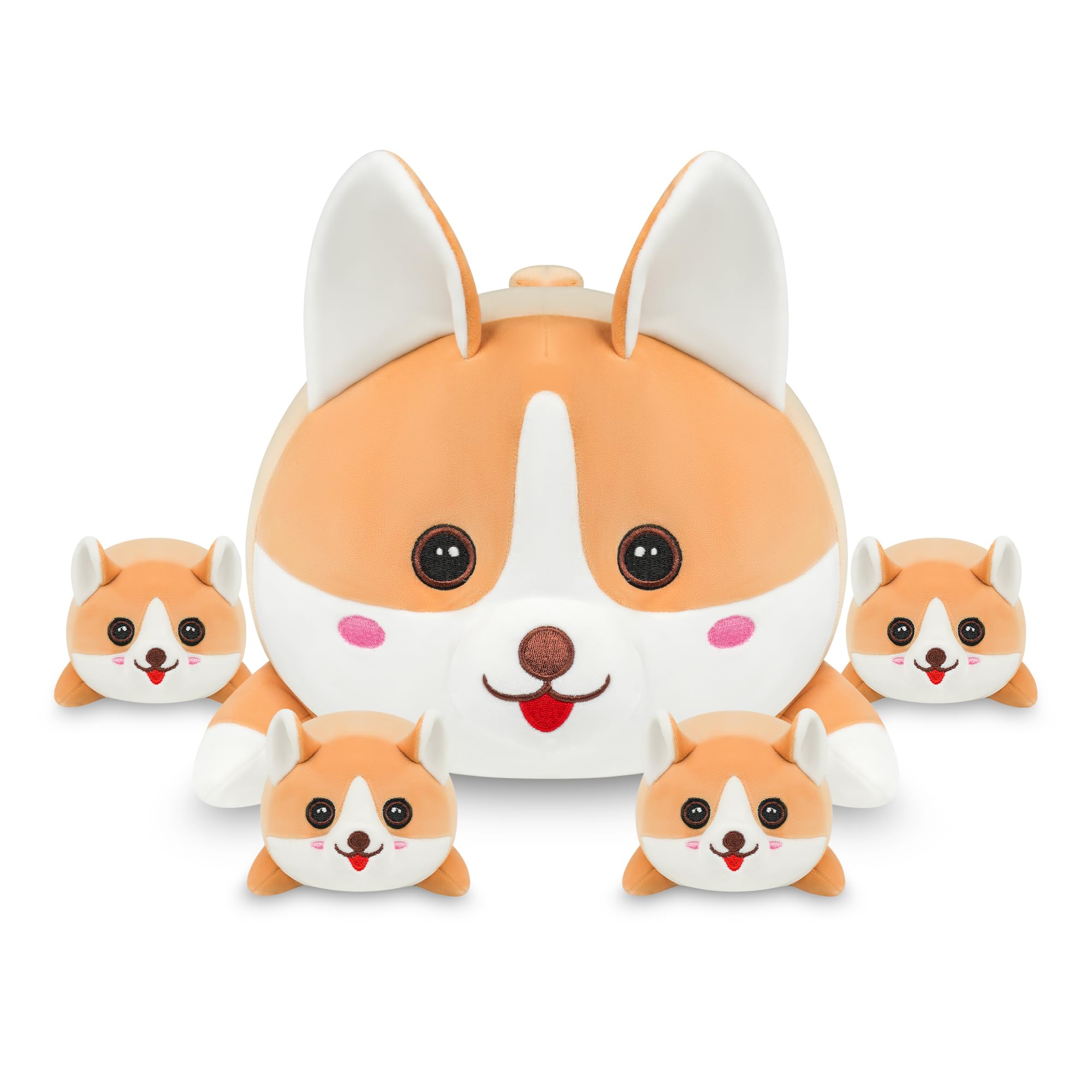 YIIQUWEN corgi plush arrives vacuum-packed and fluffs quickly.