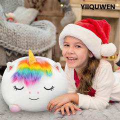YIIQUWEN unicorn plush soft texture, gentle on skin for bedtime and quiet time.