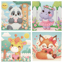Yijingtop four-pack diamond art kit front packaging showing tools, ideal for beginner kids.