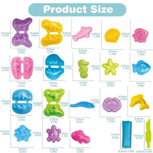 Yiklucg 10 bright clays enable colorful creations and playful experimentation.