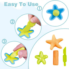 Yiklucg child-friendly dough tools support easy shaping for independent play.