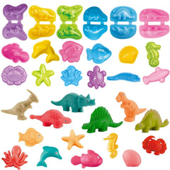 Yiklucg dino and ocean molds set inspires imaginative play with 18 distinctive shapes.