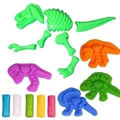 Yiklucg dinosaur fossil molds set for imaginative play and tactile exploration.