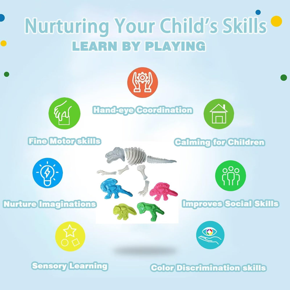 Yiklucg hand-eye coordination through shaping clay improves fine motor skills.