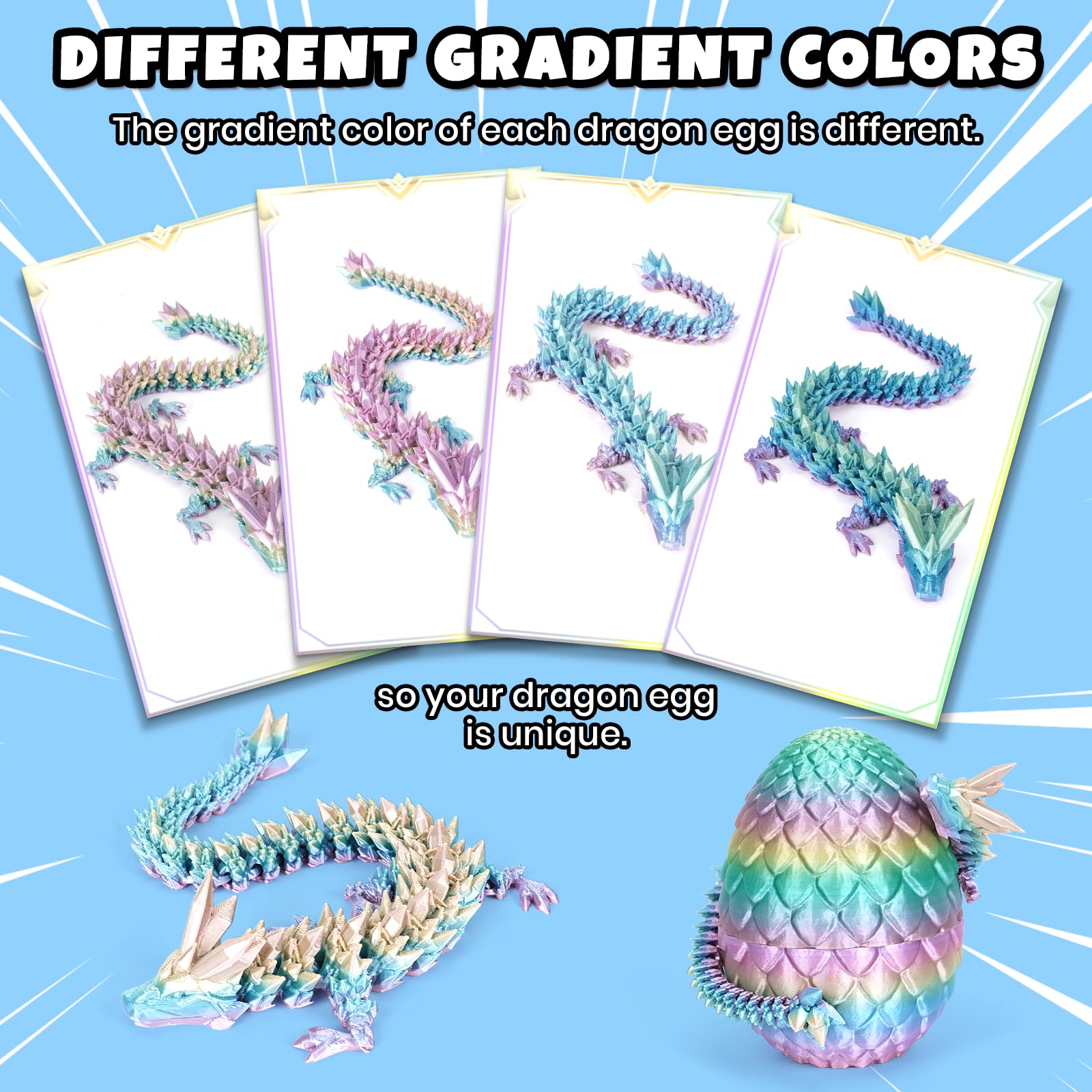 YILCER 3D dragon joint detail highlights reinforced joints for safe play