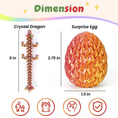 YILCER dragon egg collection with detailed lifelike scales.