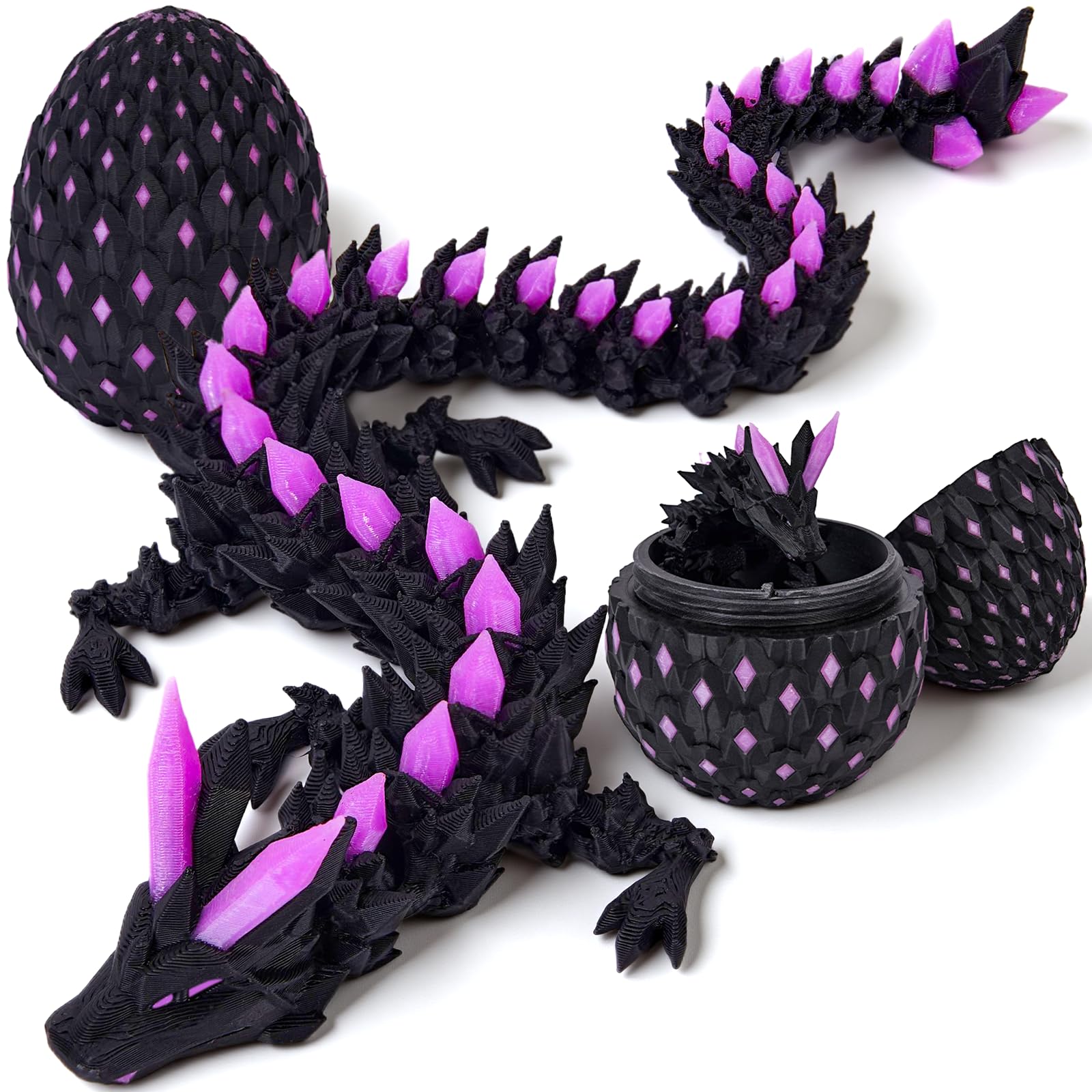 YILCER dragon egg glow-in-dark reveals UV glow for Easter egg hunts