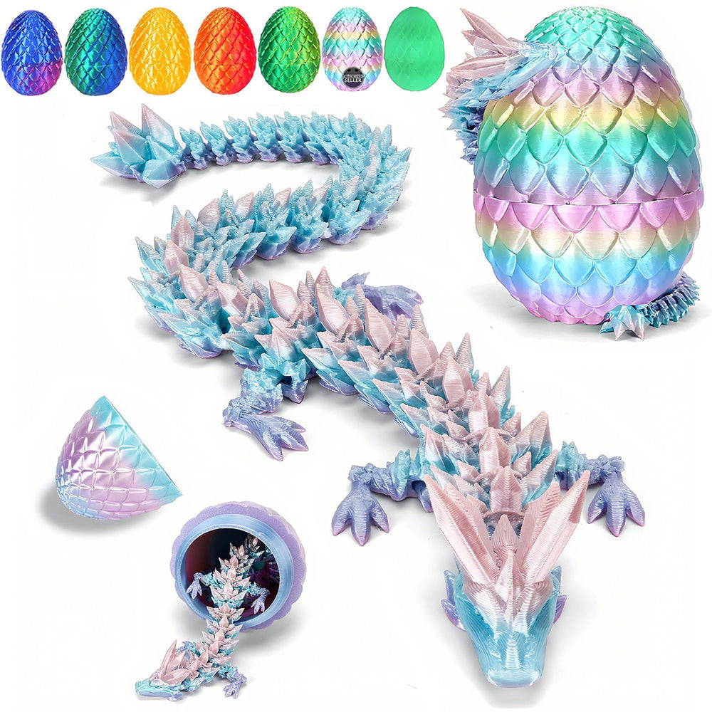 YILCER dragon egg rainbow color demonstrates durable, drop-proof shell for kids