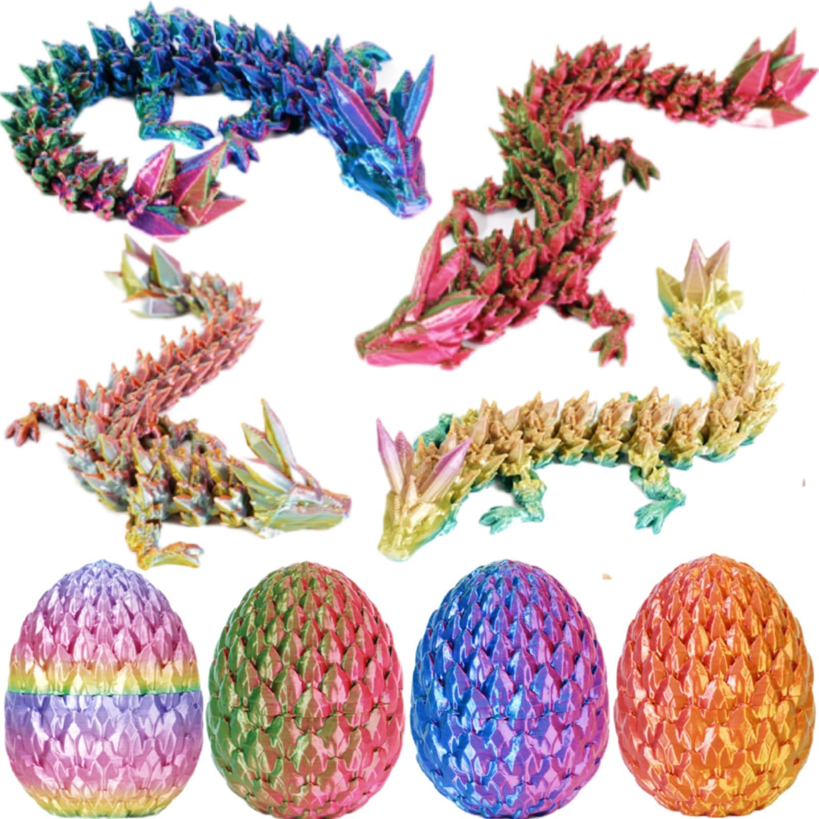 YILCER dragon egg set front view, vibrant Easter display.