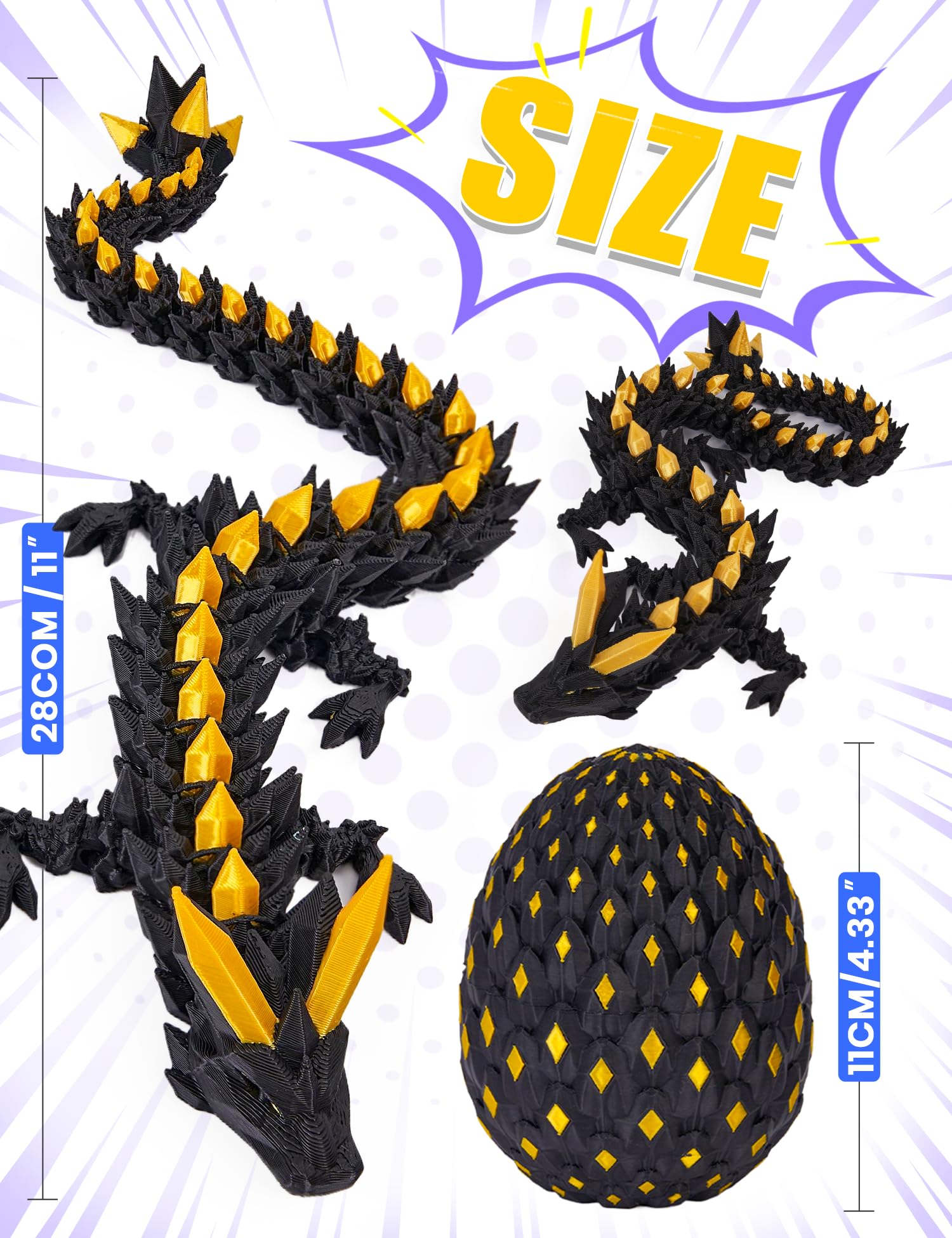 YILCER glowing decor dragon egg brightens shelves and bedrooms.