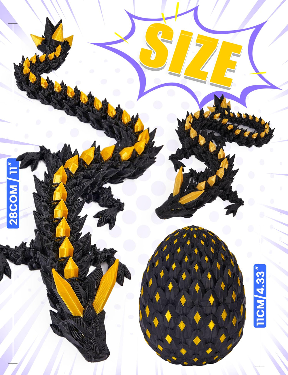 YILCER glowing decor dragon egg brightens shelves and bedrooms.