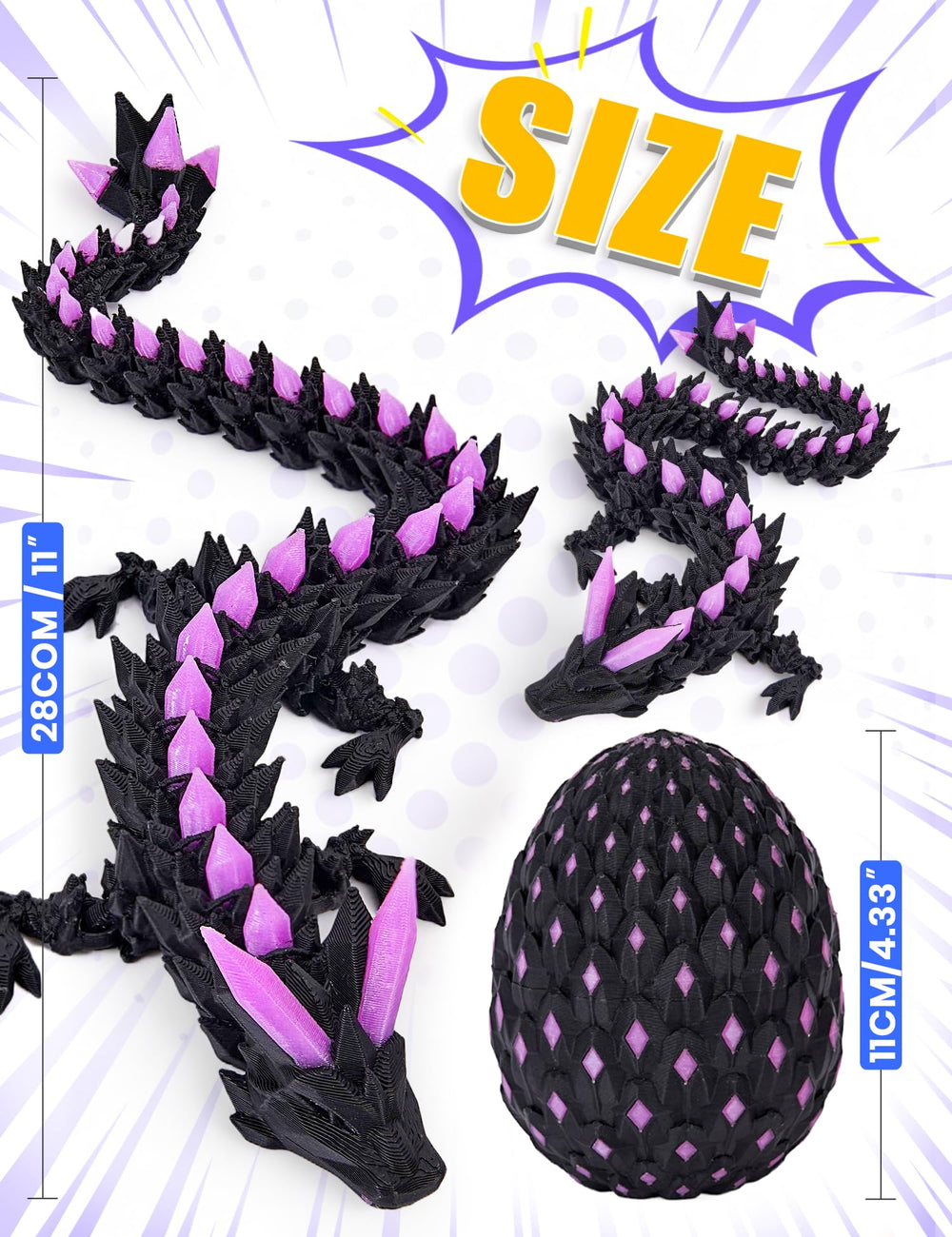 YILCER uv-light-reveal-dragon-egg demonstrates dramatic glow under blacklight