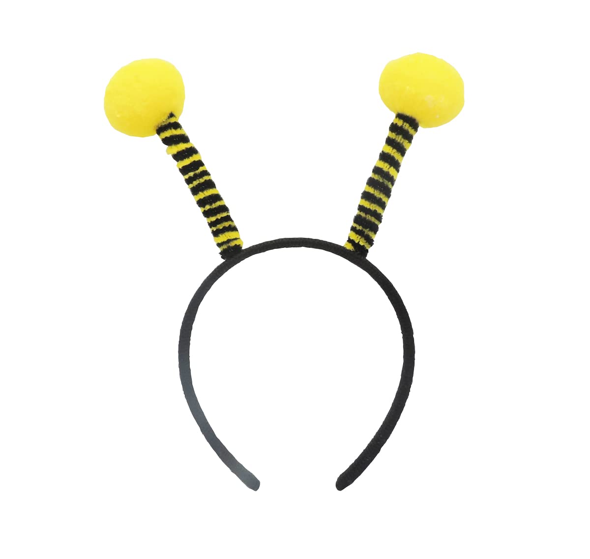 Yilistore bee headband with yellow pom-pom antennae for playful costumes