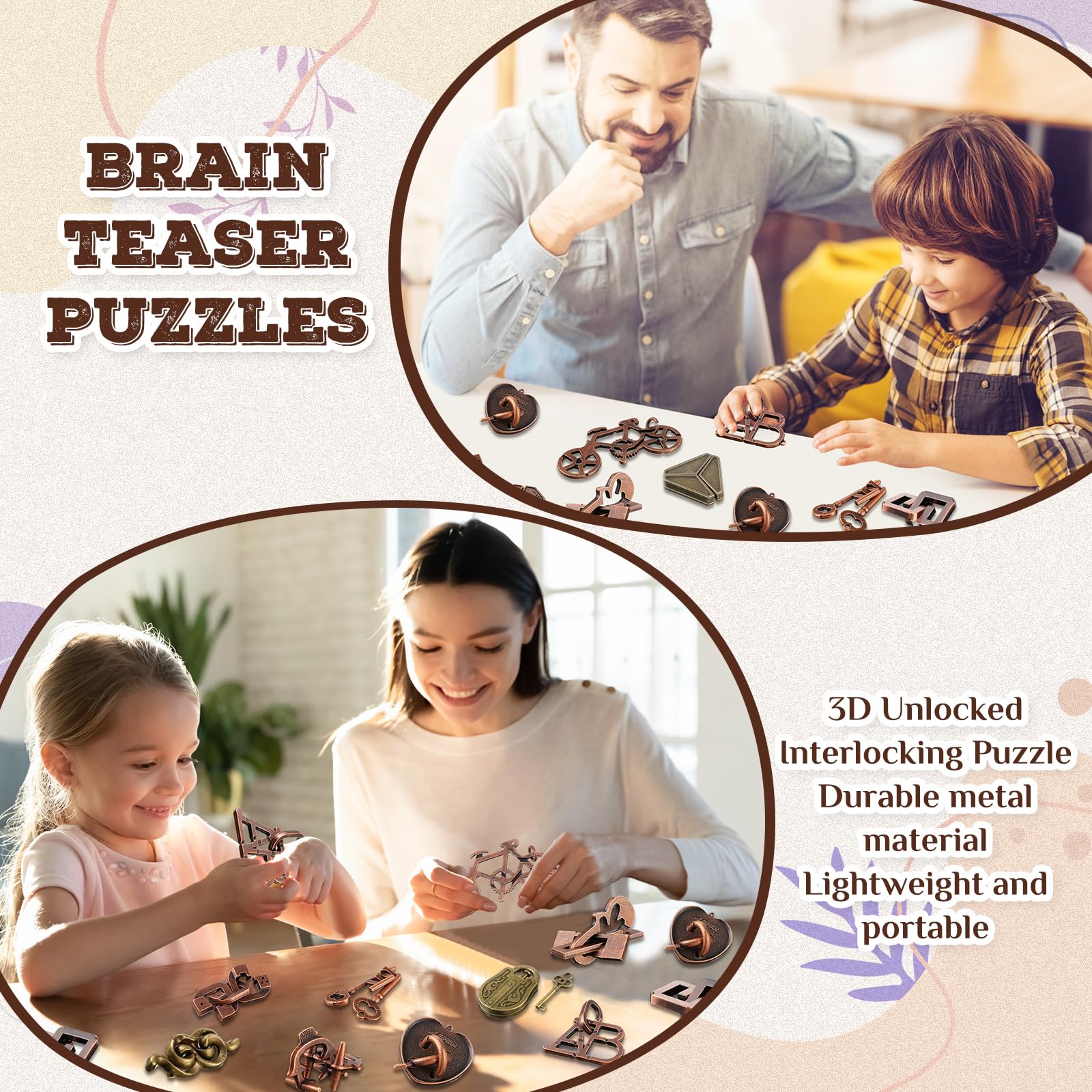 Yilloog puzzle edge smooth metal highlights safety during focused solving.