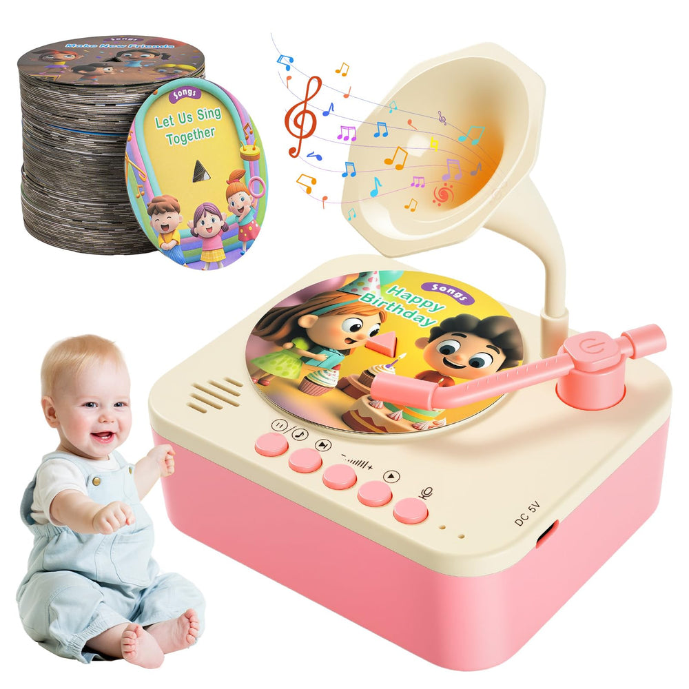 yimido kids phonograph with 96 learning cards for early education and fun