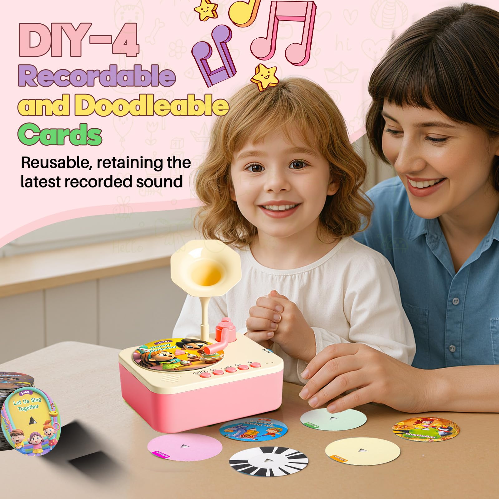 yimido kids phonograph soft flower light aids concentration and comfort