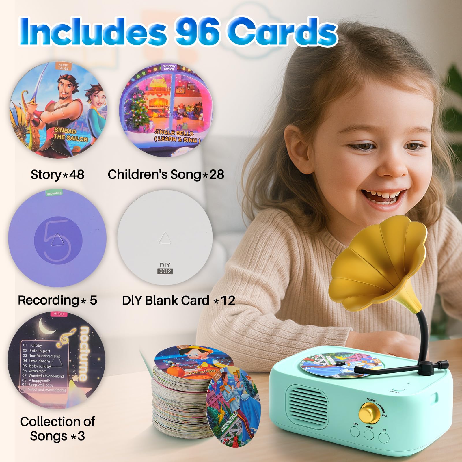Yimido learning cards 96 pieces boost early storytelling