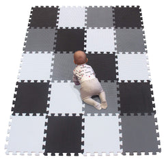 YIMINYUER 20 Tiles puzzle mat close-up demonstrates a soft surface for safe play.