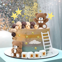 Gold pearl balls add a touch of shimmer and luxury to cake toppers.