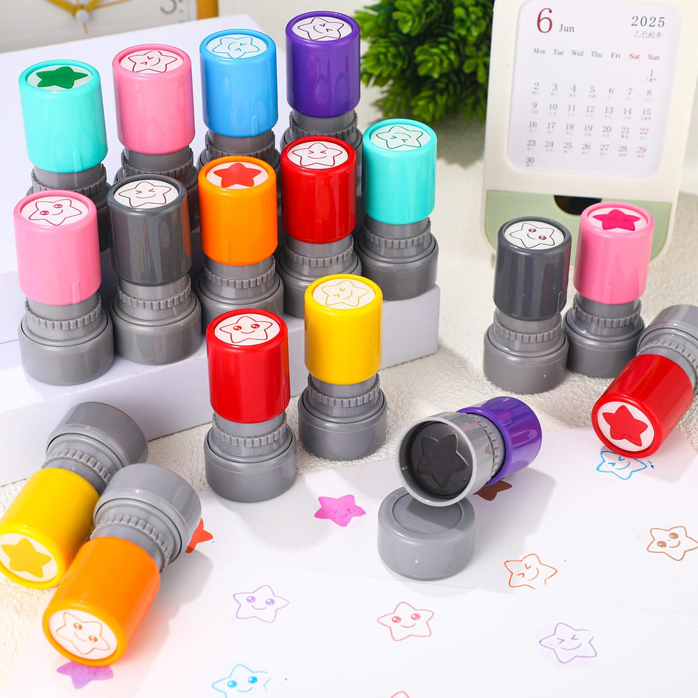 Yinder stamps with sturdy plastic shell durable and long lasting for daily classroom use