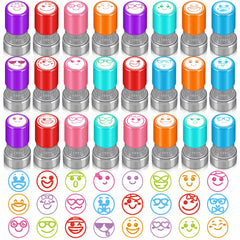 Yinder teacher stamps with 24 colorful designs for celebrating student progress.