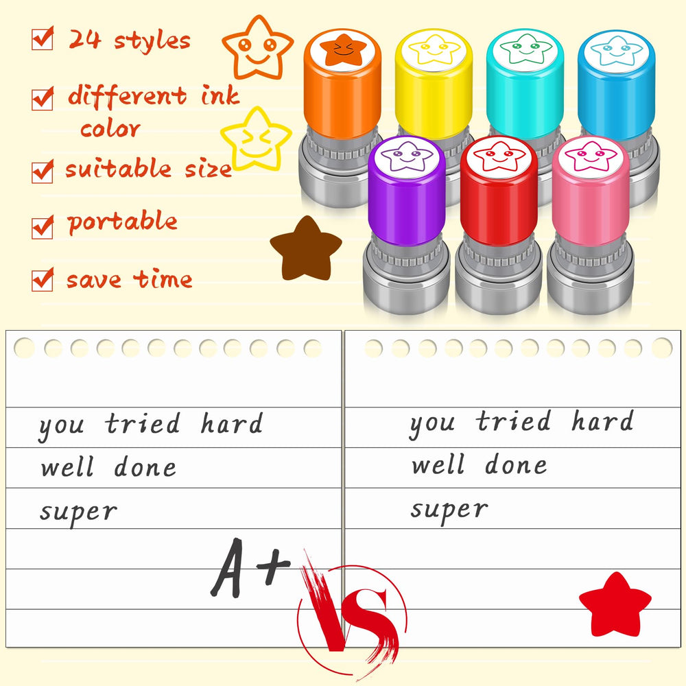 Yinder teacher stamps colorful eight colors stars for engaging student work