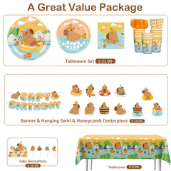 Yingoto capybara cupcake toppers decorate treats beautifully