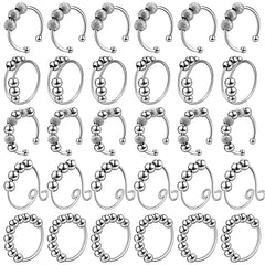 Yinkin anxiety ring set with beads for daily wear and stress relief.