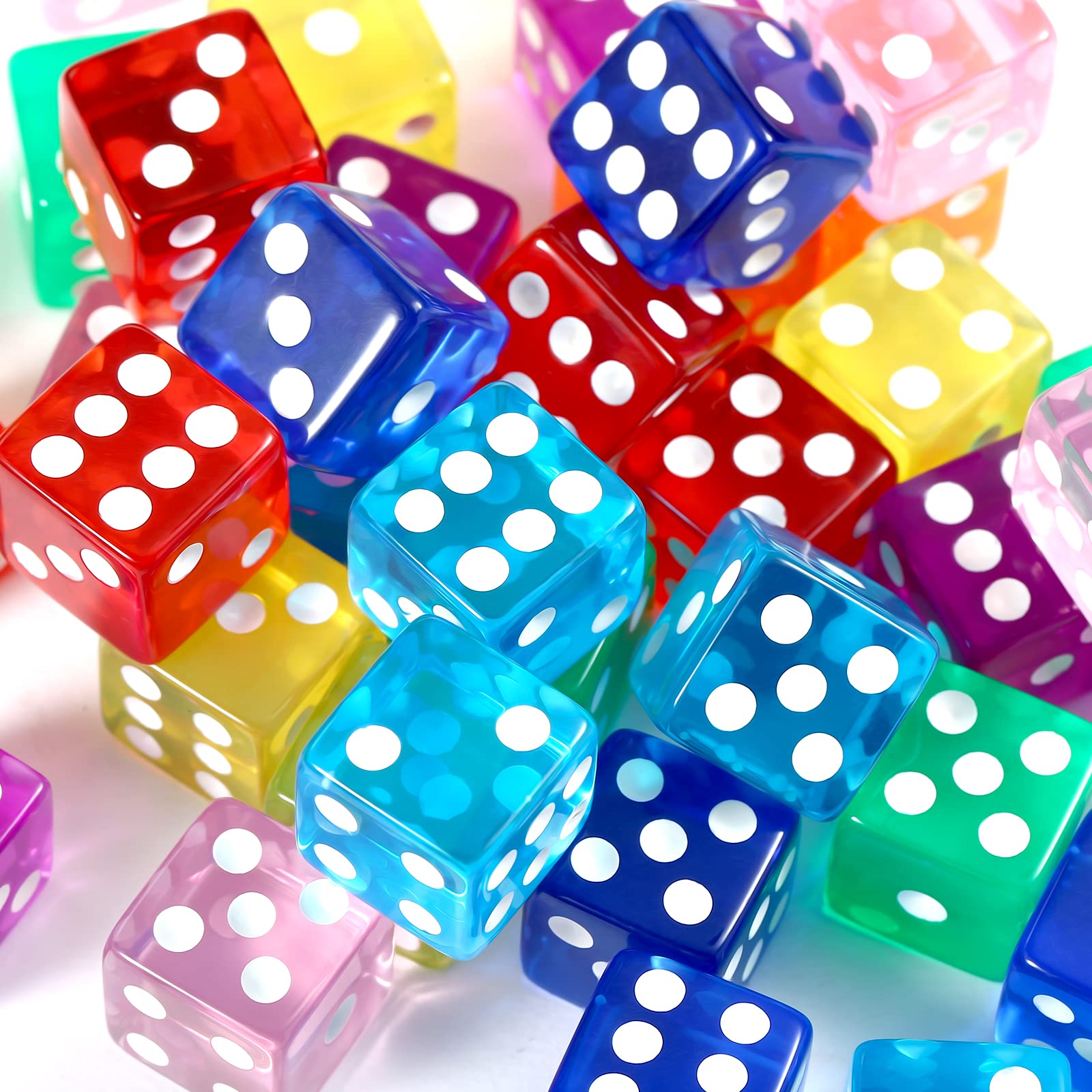 Yinsun translucent dice offer vibrant colors to enhance classroom activities.