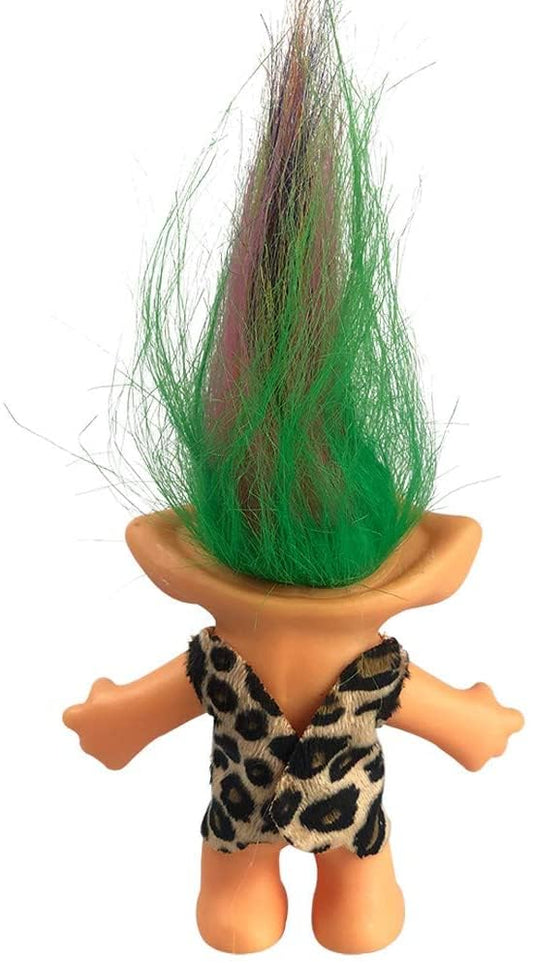 Yintlilocn troll doll with colorful hair, close-up for arts and crafts.