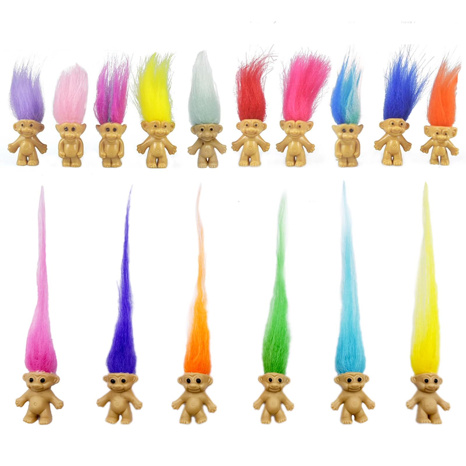 Yintlilocn mini Troll Doll 1.2-inch figure for playful cake toppers.