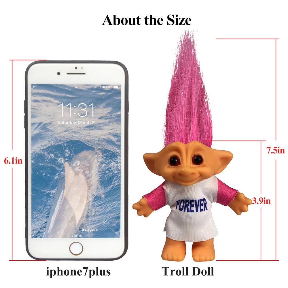 Yintlilocn Troll doll packaging suitable for party favors and gifts.