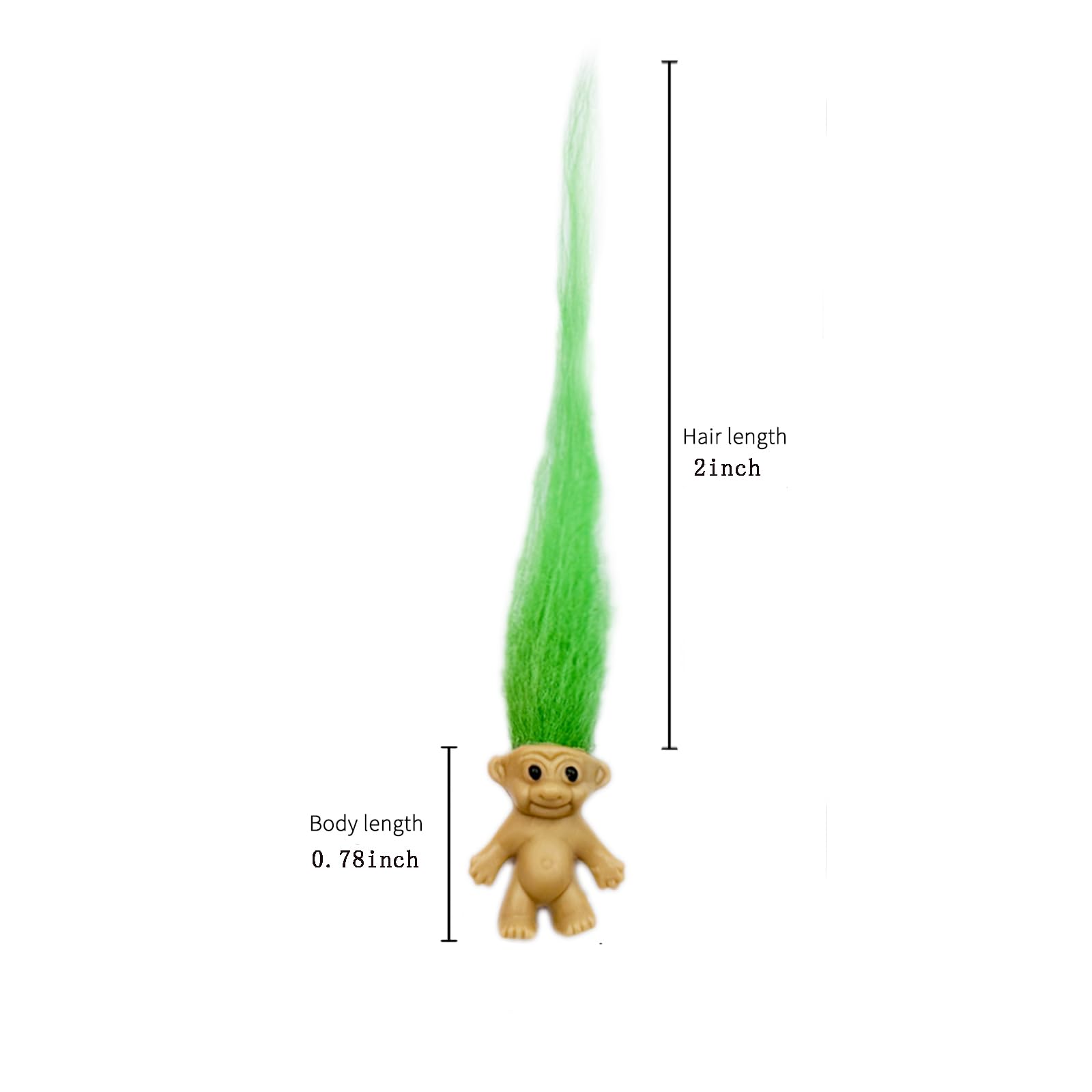 Yintlilocn troll dolls hair 2-inch close-up for colorful styling ideas
